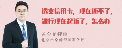 透支信用卡，现在还不了，银行现在起诉了，怎么办