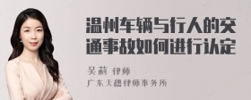 温州车辆与行人的交通事故如何进行认定