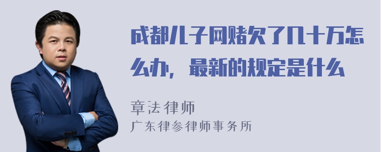 成都儿子网赌欠了几十万怎么办，最新的规定是什么