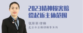 2023精神损害赔偿起诉主体范围