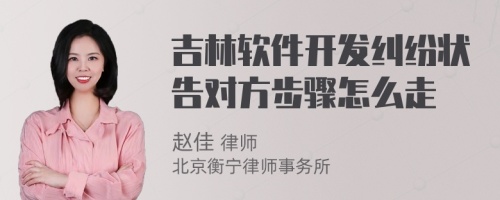 吉林软件开发纠纷状告对方步骤怎么走