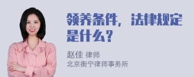 领养条件，法律规定是什么？