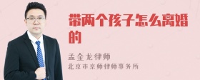 带两个孩子怎么离婚的