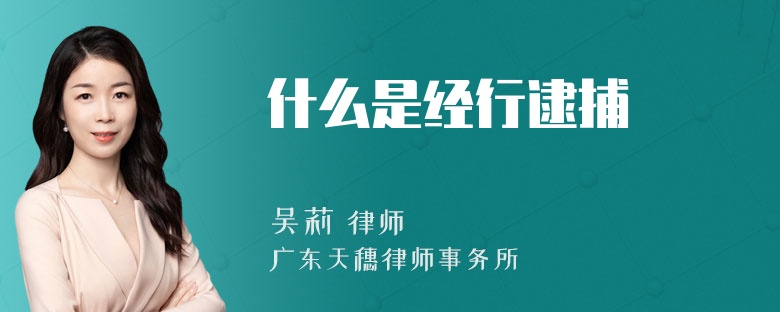 什么是经行逮捕