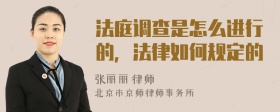 法庭调查是怎么进行的，法律如何规定的