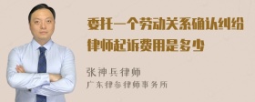 委托一个劳动关系确认纠纷律师起诉费用是多少