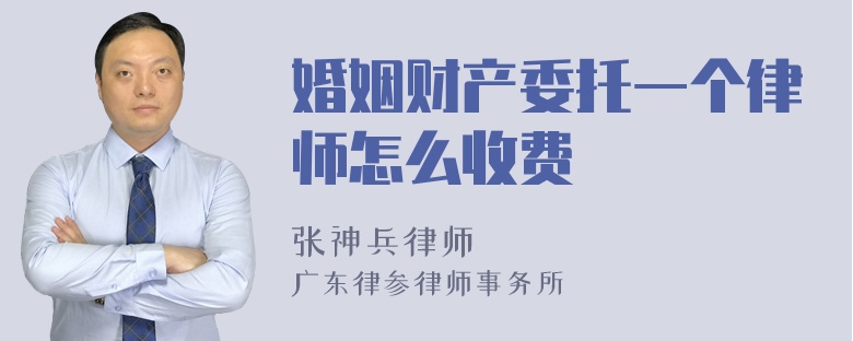 婚姻财产委托一个律师怎么收费