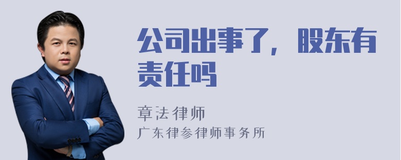 公司出事了，股东有责任吗