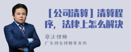 ［公司清算］清算程序，法律上怎么解决