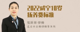 2022咸宁10岁抚养费标准