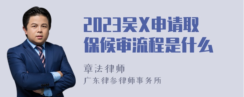 2023吴X申请取保候审流程是什么