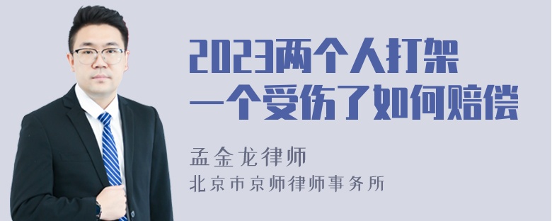 2023两个人打架一个受伤了如何赔偿