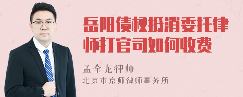 岳阳债权抵消委托律师打官司如何收费