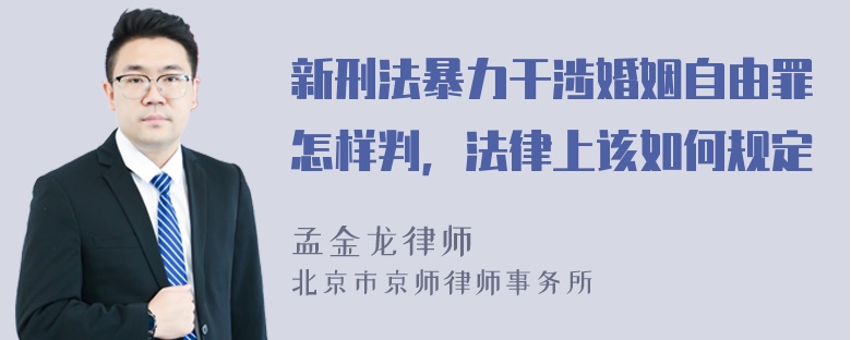 新刑法暴力干涉婚姻自由罪怎样判，法律上该如何规定