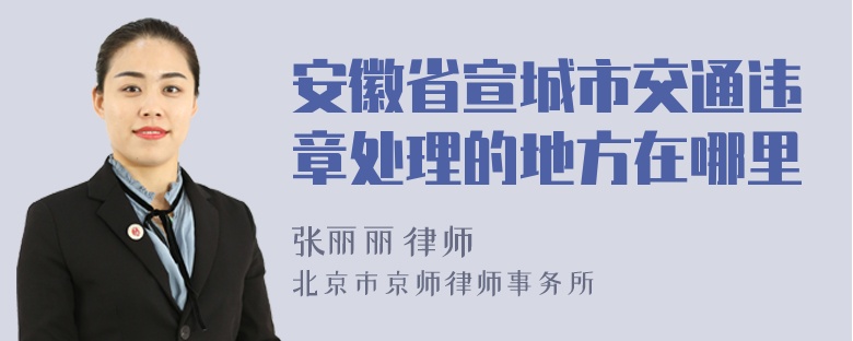 安徽省宣城市交通违章处理的地方在哪里