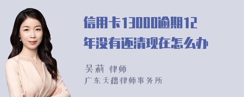 信用卡13000逾期12年没有还清现在怎么办