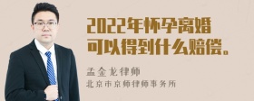 2022年怀孕离婚可以得到什么赔偿。