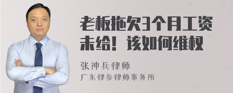 老板拖欠3个月工资未给！该如何维权