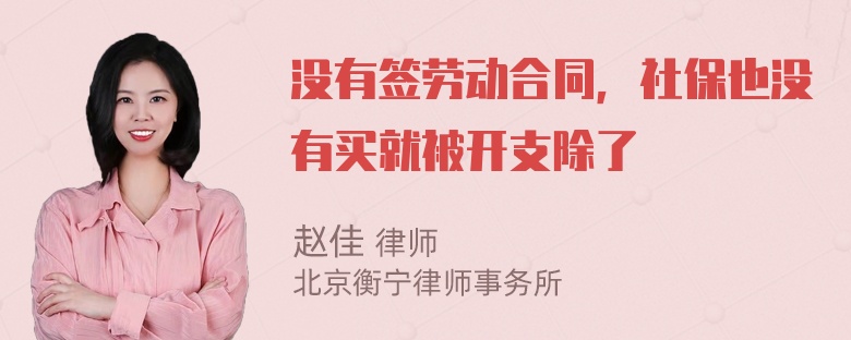 没有签劳动合同，社保也没有买就被开支除了