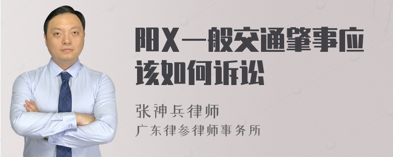 阳X一般交通肇事应该如何诉讼