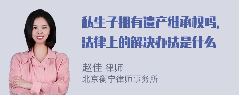 私生子拥有遗产继承权吗，法律上的解决办法是什么