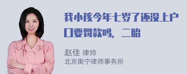 我小孩今年七岁了还没上户囗要罚款吗，二胎