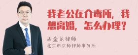 我老公在介毒所，我想离婚，怎么办理？