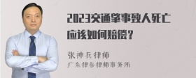 2023交通肇事致人死亡应该如何赔偿？