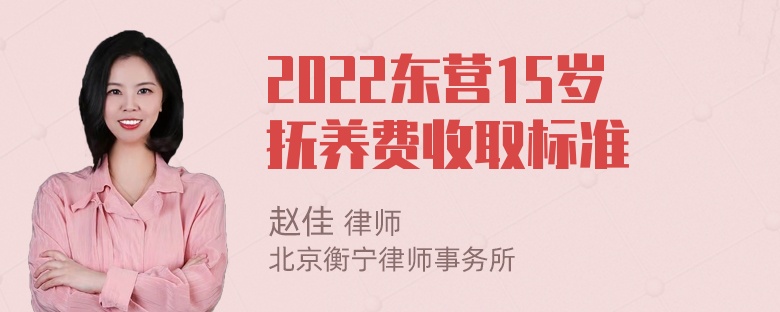 2022东营15岁抚养费收取标准