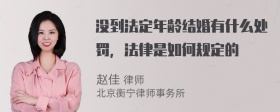 没到法定年龄结婚有什么处罚，法律是如何规定的