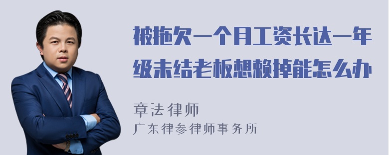 被拖欠一个月工资长达一年级未结老板想赖掉能怎么办