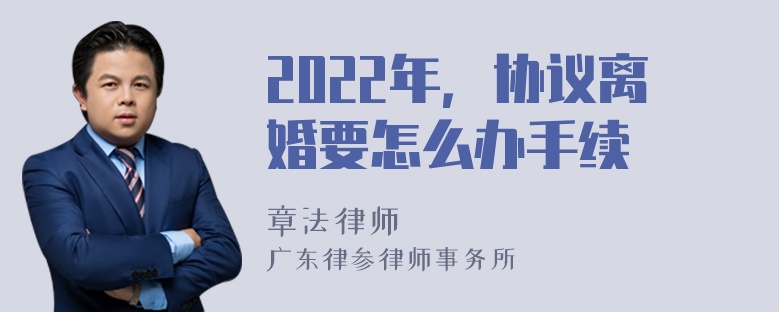 2022年，协议离婚要怎么办手续