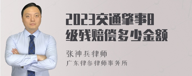 2023交通肇事8级残赔偿多少金额