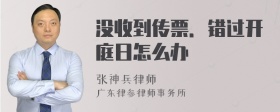 没收到传票．错过开庭日怎么办