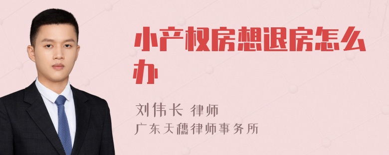 小产权房想退房怎么办