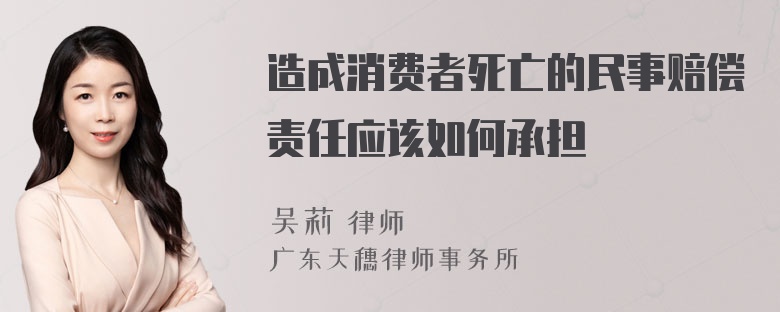 造成消费者死亡的民事赔偿责任应该如何承担