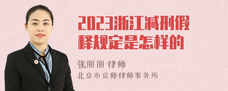 2023浙江减刑假释规定是怎样的