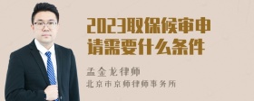 2023取保候审申请需要什么条件