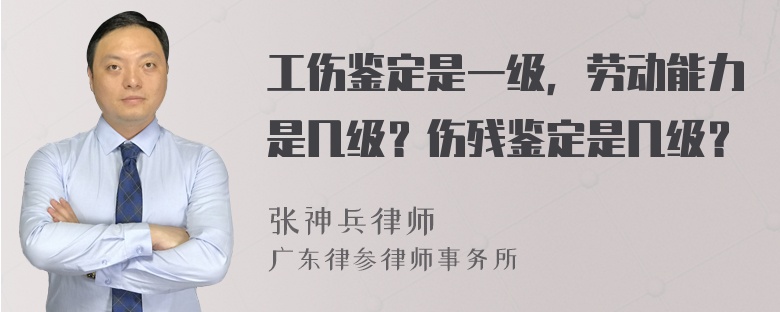 工伤鉴定是一级，劳动能力是几级？伤残鉴定是几级？