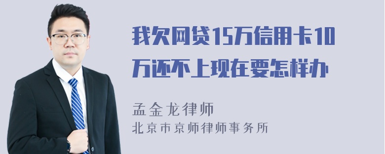 我欠网贷15万信用卡10万还不上现在要怎样办