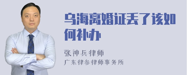 乌海离婚证丢了该如何补办