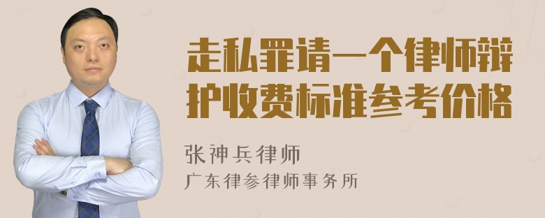 走私罪请一个律师辩护收费标准参考价格