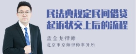 民法典规定民间借贷起诉状交上后的流程