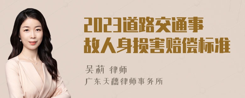 2023道路交通事故人身损害赔偿标准