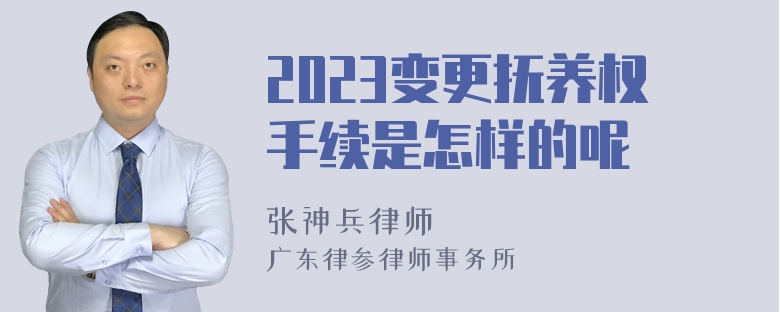 2023变更抚养权手续是怎样的呢