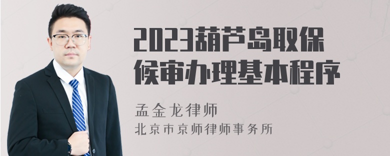 2023葫芦岛取保候审办理基本程序