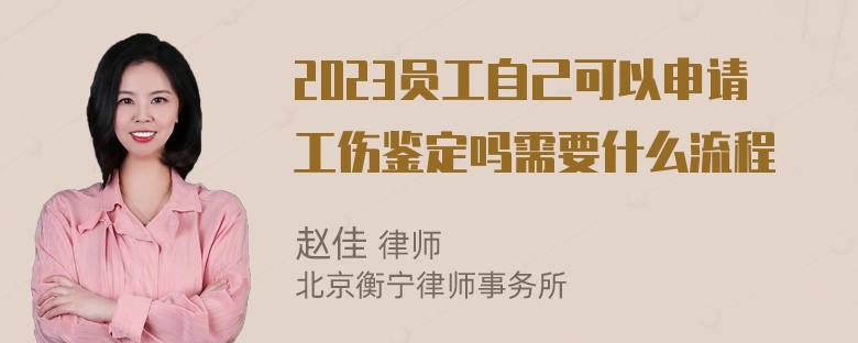 2023员工自己可以申请工伤鉴定吗需要什么流程