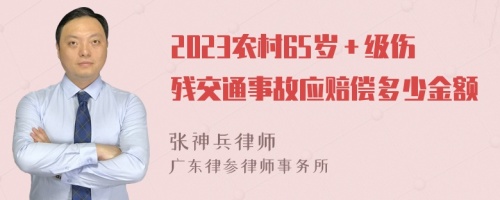 2023农村65岁＋级伤残交通事故应赔偿多少金额