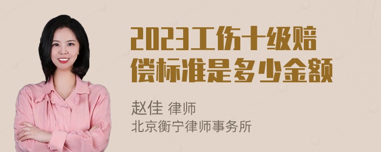 2023工伤十级赔偿标准是多少金额