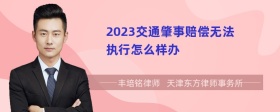 2023交通肇事赔偿无法执行怎么样办